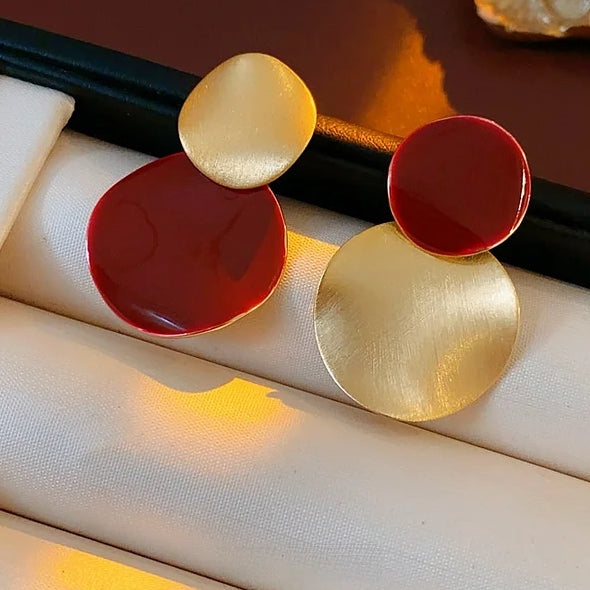 SAFFRON (Red & Gold) Earrings